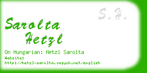 sarolta hetzl business card